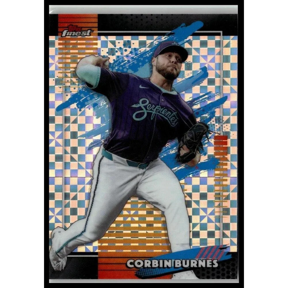 2026 Topps Finest Corbin Burnes 121 Geometric Refractors Diamondbacks Uncommon